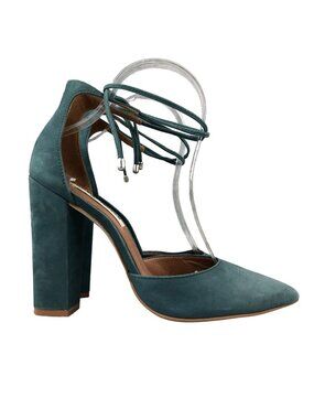 Steve Madden Women's 7M Pampered Blue Leather Pointed Toe High Heel Pumps BRAZIL